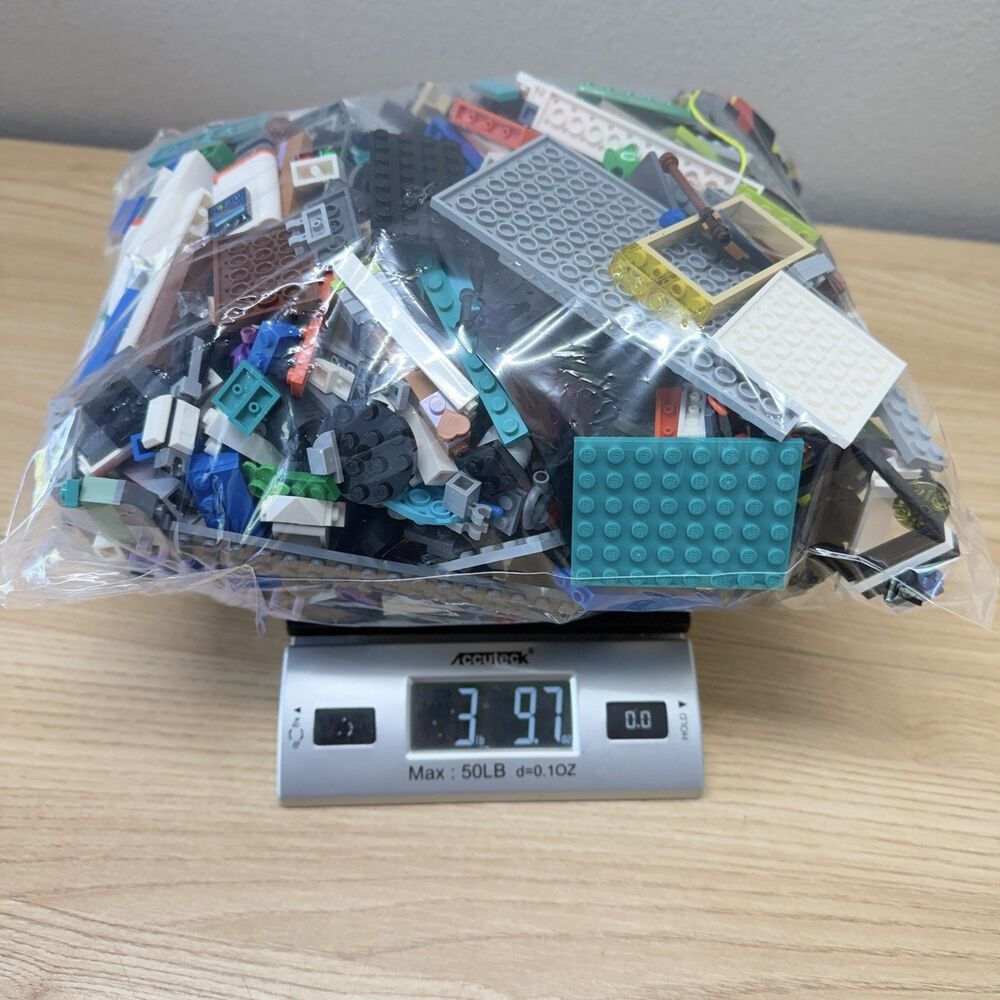 LEGO Mixed Parts Lot 3 lb+ Bricks Plates Duplo Accessories Bulk Flowers